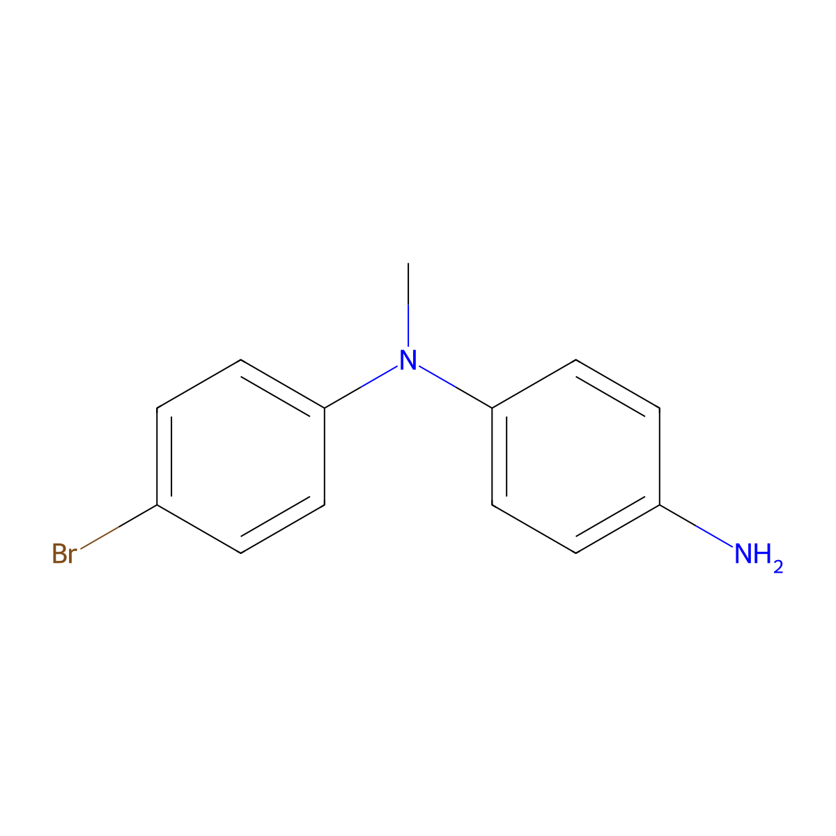 N1-(4-bromophenyl)-N1-methylbenzene-1,4-diamine molecular structure, CAS 857440-20-1