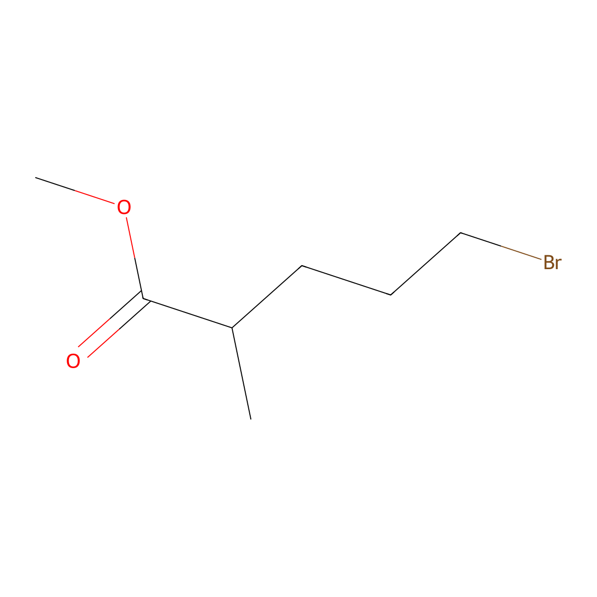 Methyl 5-bromo-2-methylpentanoate molecular structure, CAS 857479-89-1