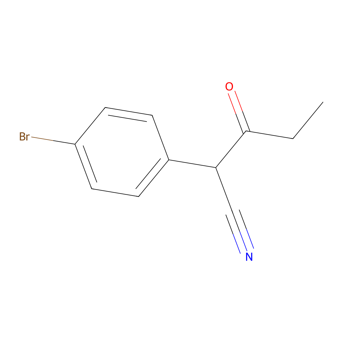 2-(4-Bromo-phenyl)-3-oxo-valeronitrile molecular structure, CAS 857483-87-5