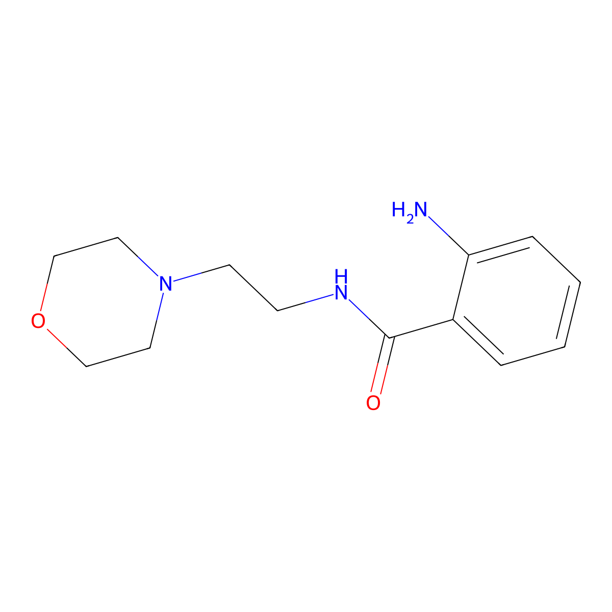 2-amino-N-[2-(4-morpholinyl)ethyl]benzamide molecular structure, CAS 857486-15-8