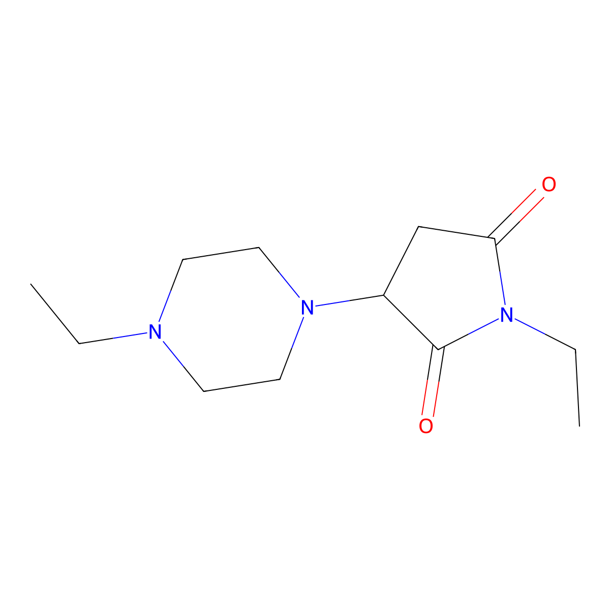 1-Ethyl-3-(4-ethylpiperazin-1-yl)pyrrolidine-2,5-dione molecular structure, CAS 857494-15-6