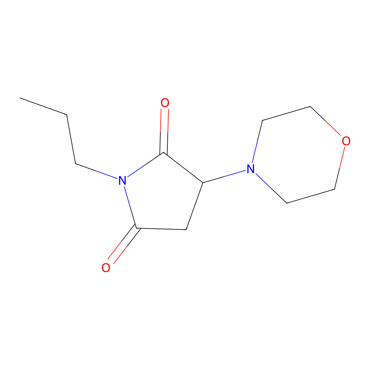 3-Morpholin-4-yl-1-propylpyrrolidine-2,5-dione molecular structure, CAS 857494-17-8