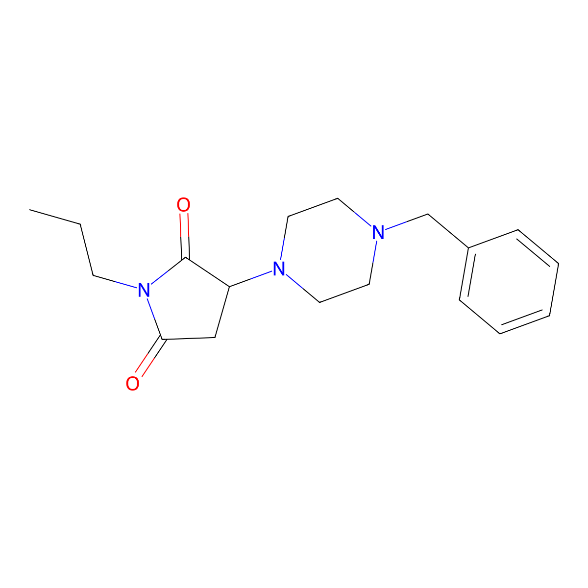 3-(4-Benzylpiperazin-1-yl)-1-propylpyrrolidine-2,5-dione molecular structure, CAS 857494-20-3