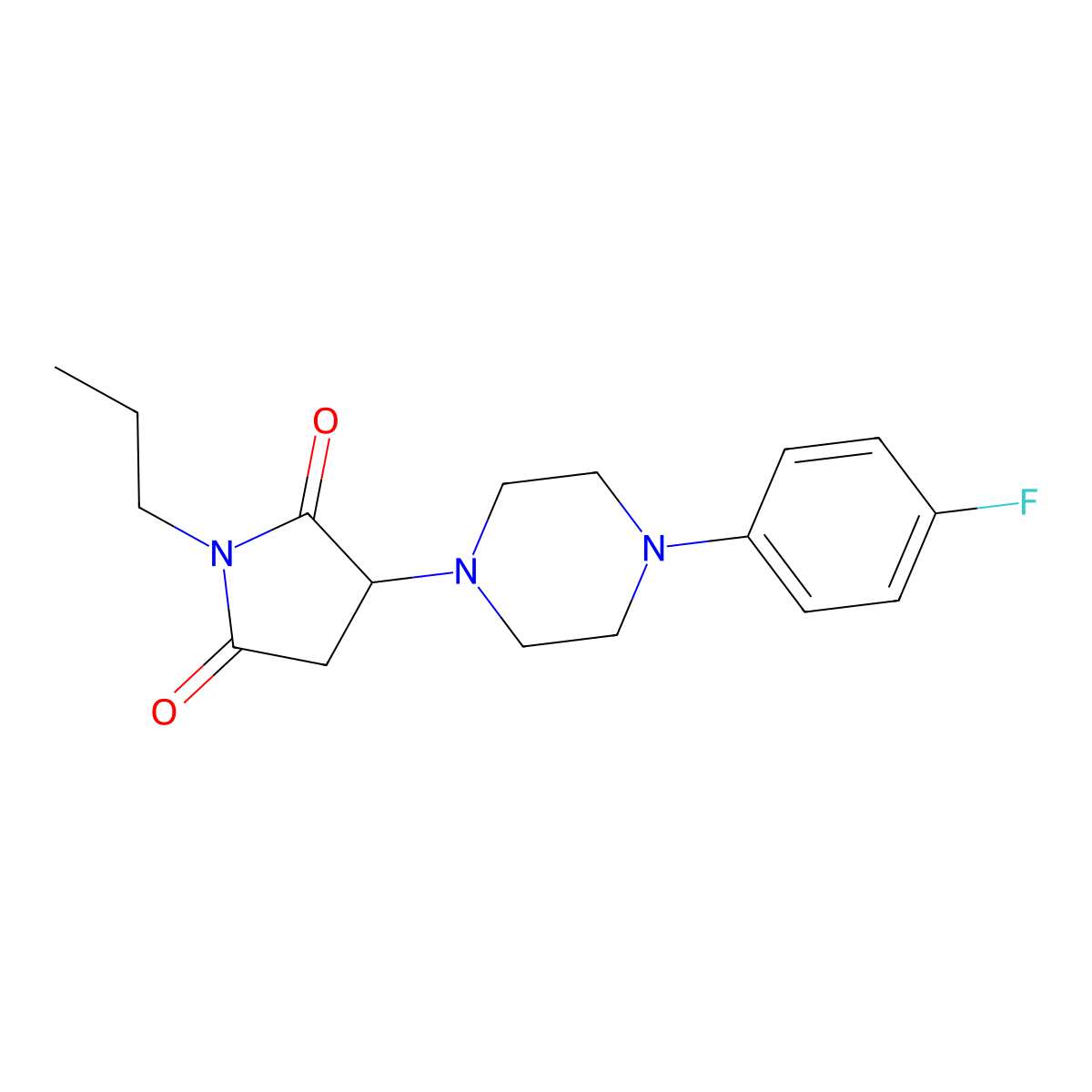 3-(4-(4-Fluorophenyl)piperazin-1-yl)-1-propylpyrrolidine-2,5-dione molecular structure, CAS 857494-27-0