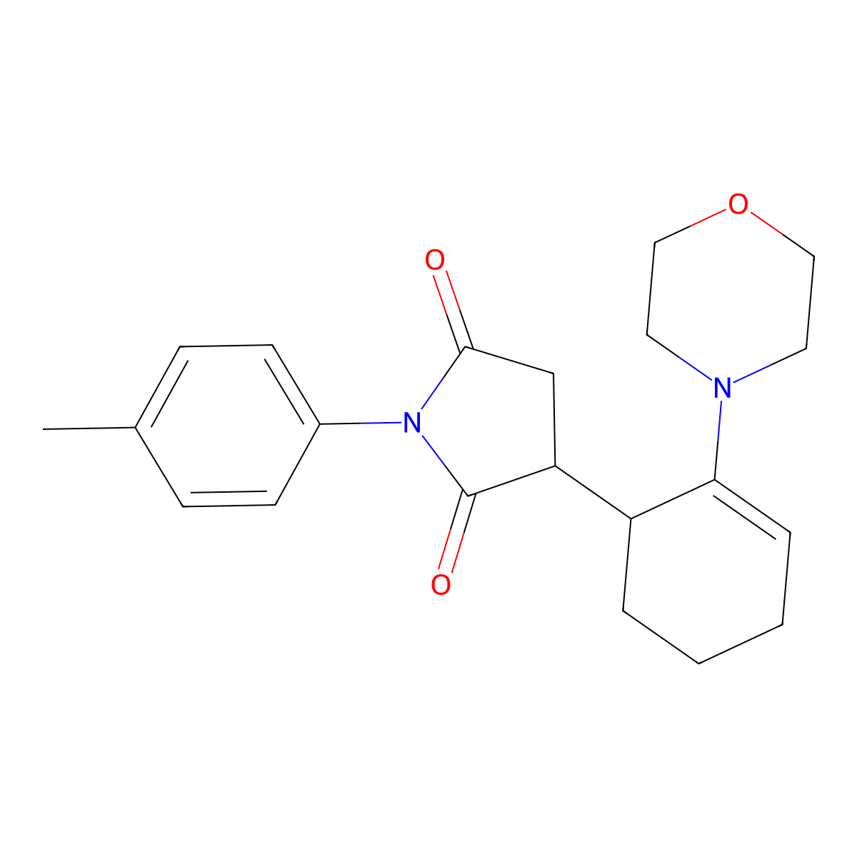 3-(2-Morpholinocyclohex-2-en-1-yl)-1-(p-tolyl)pyrrolidine-2,5-dione molecular structure, CAS 857494-33-8