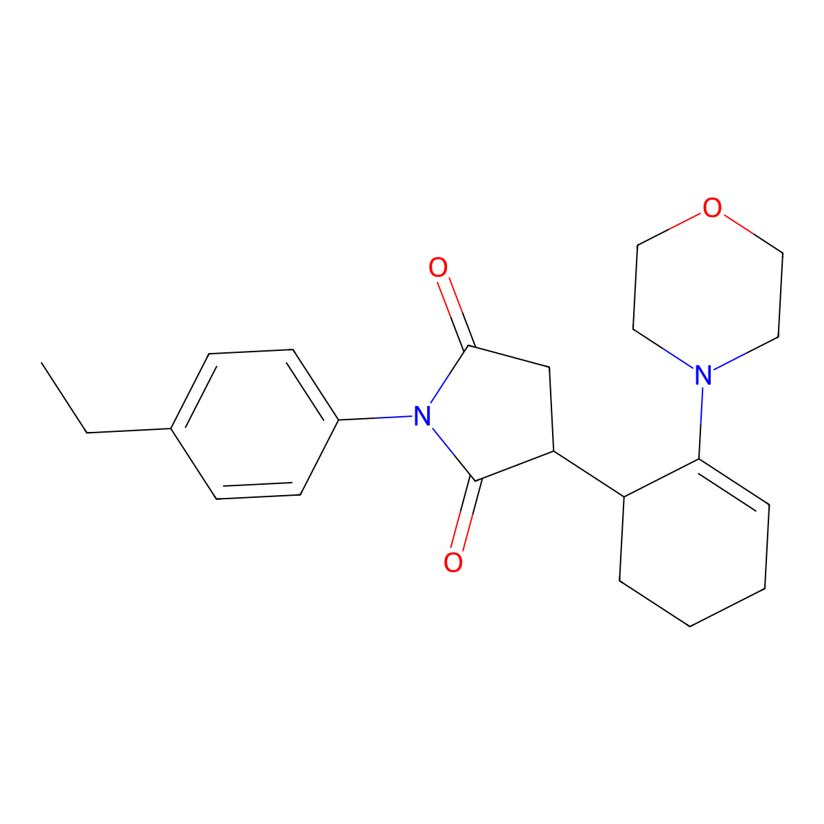 1-(4-Ethylphenyl)-3-(2-morpholinocyclohex-2-en-1-yl)pyrrolidine-2,5-dione molecular structure, CAS 857494-34-9