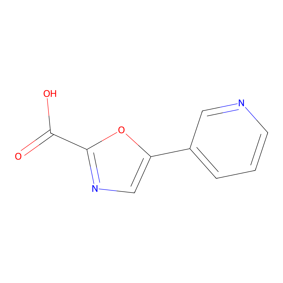 5-(Pyridin-3-yl)oxazole-2-carboxylic acid molecular structure, CAS 857521-74-5