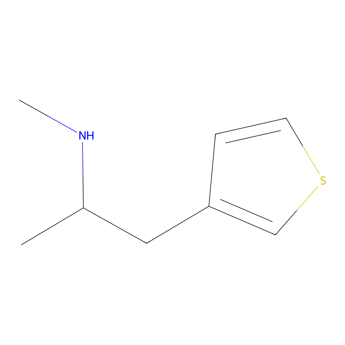 Methyl[1-(thiophen-3-yl)propan-2-yl]amine molecular structure, CAS 857521-94-9