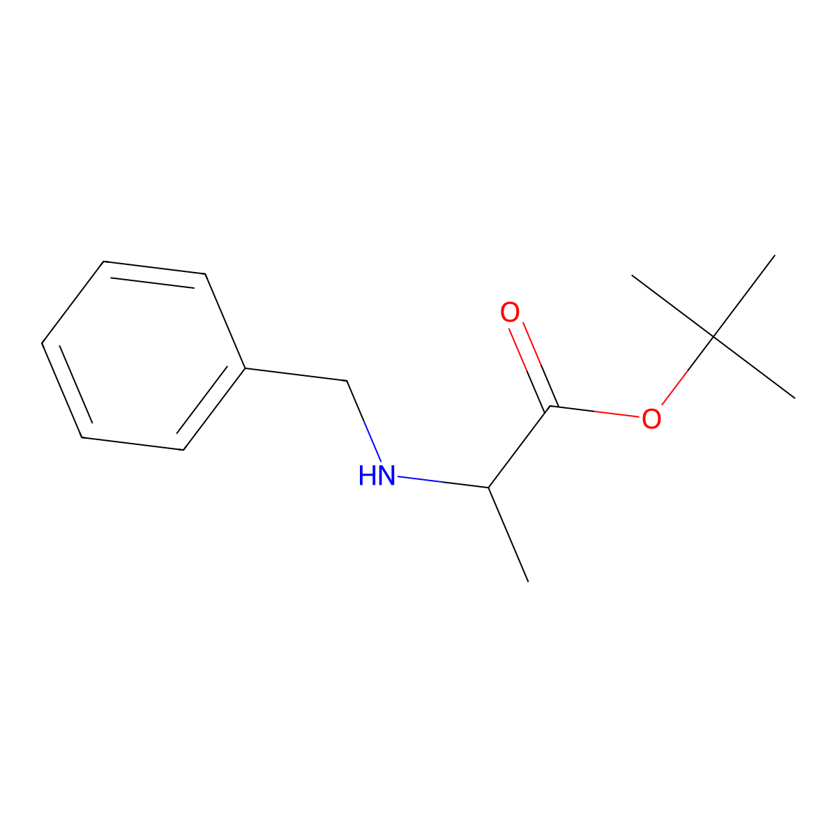 Tert-butyl (2S)-2-(benzylamino)propanoate molecular structure, CAS 85753-12-4