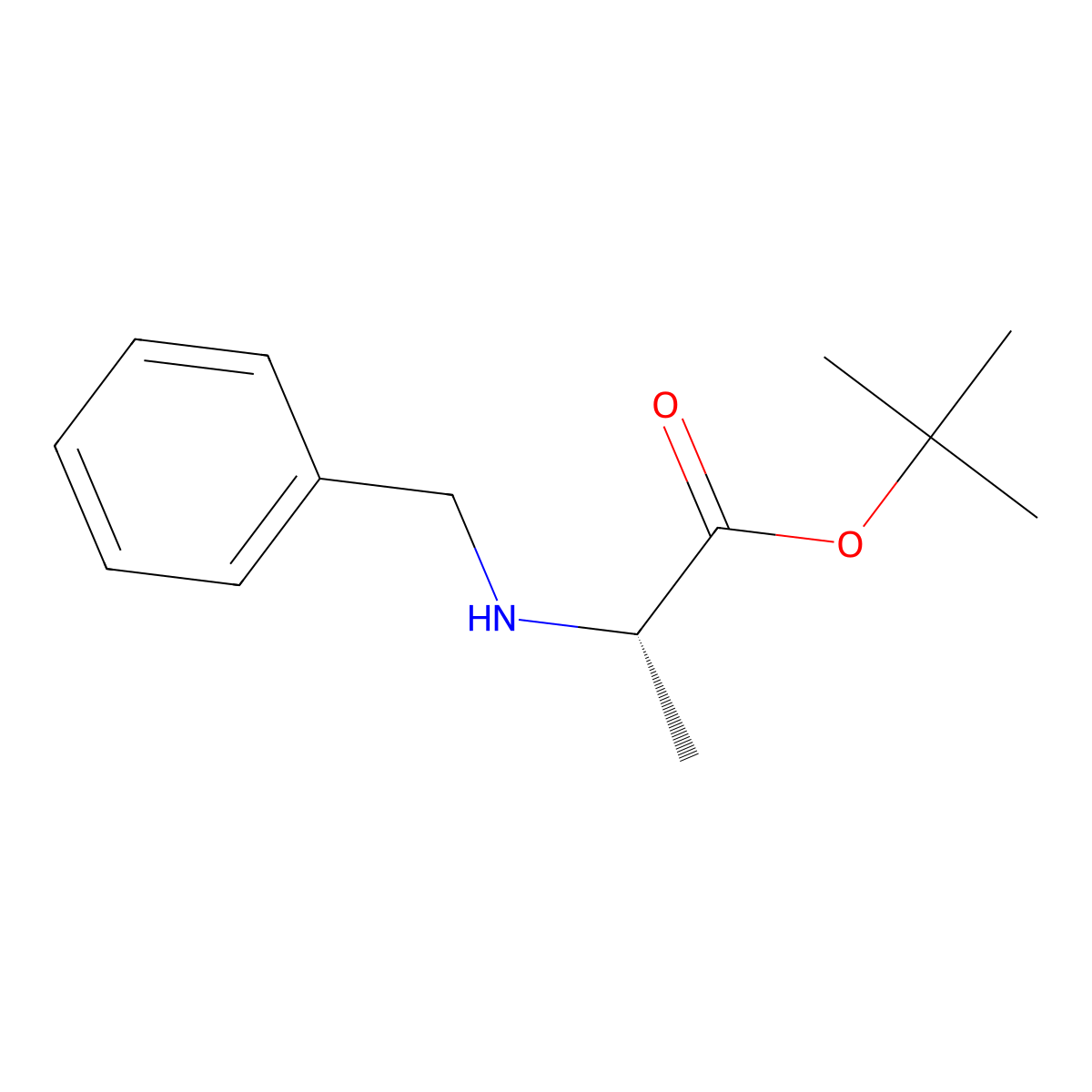 Tert-butyl (2S)-2-(benzylamino)propanoate molecular structure, CAS 85753-12-4
