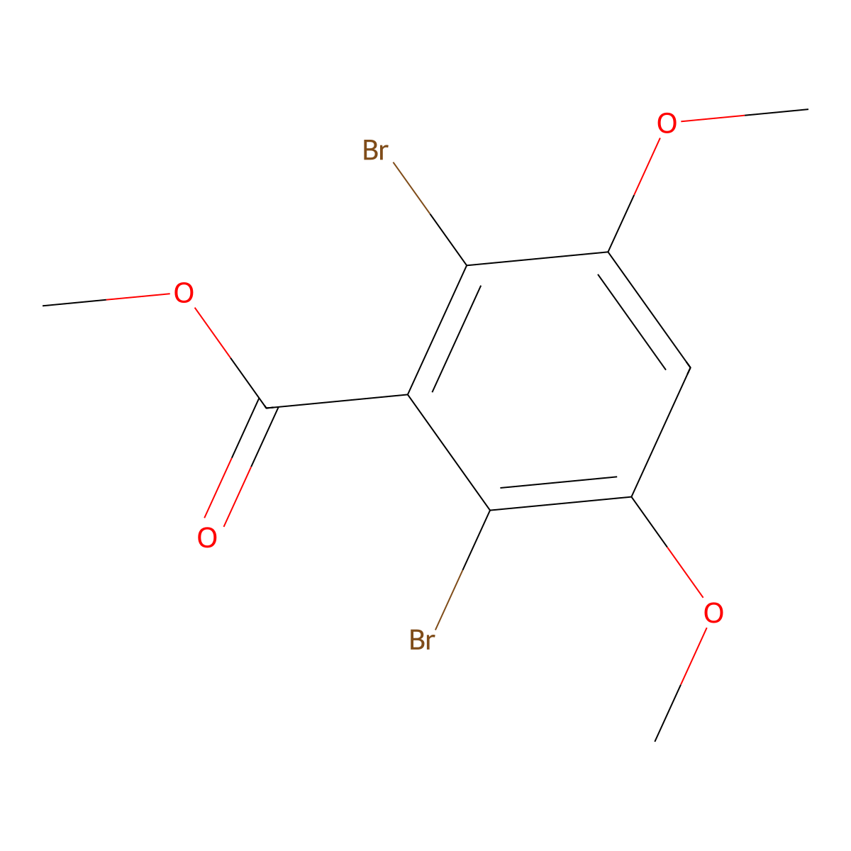 Methyl 2,6-dibromo-3,5-dimethoxybenzoate molecular structure, CAS 857537-50-9