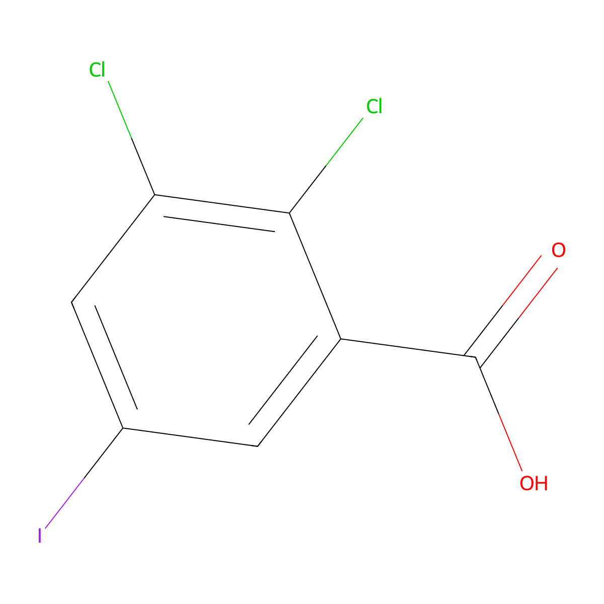 2,3-Dichloro-5-iodobenzoic acid molecular structure, CAS 857537-86-1