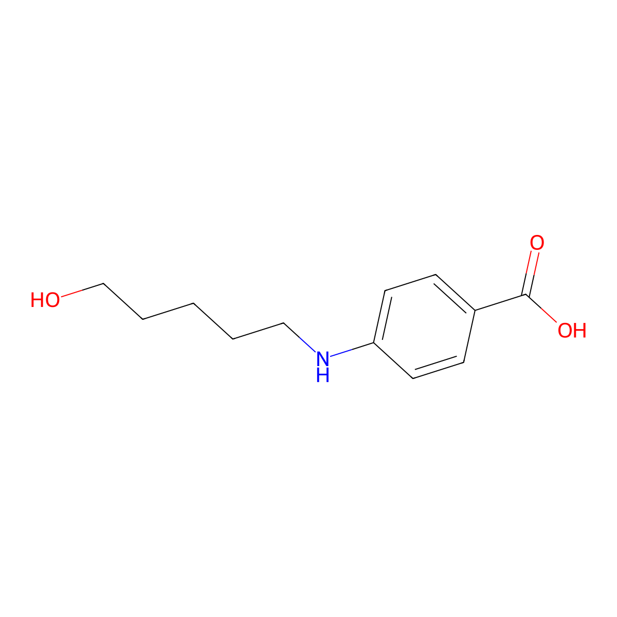 4-[(5-Hydroxypentyl)amino]benzoic acid molecular structure, CAS 857539-36-7