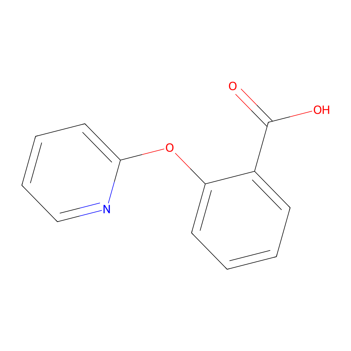 2-(Pyridin-2-yloxy)benzoic acid molecular structure, CAS 857540-41-1
