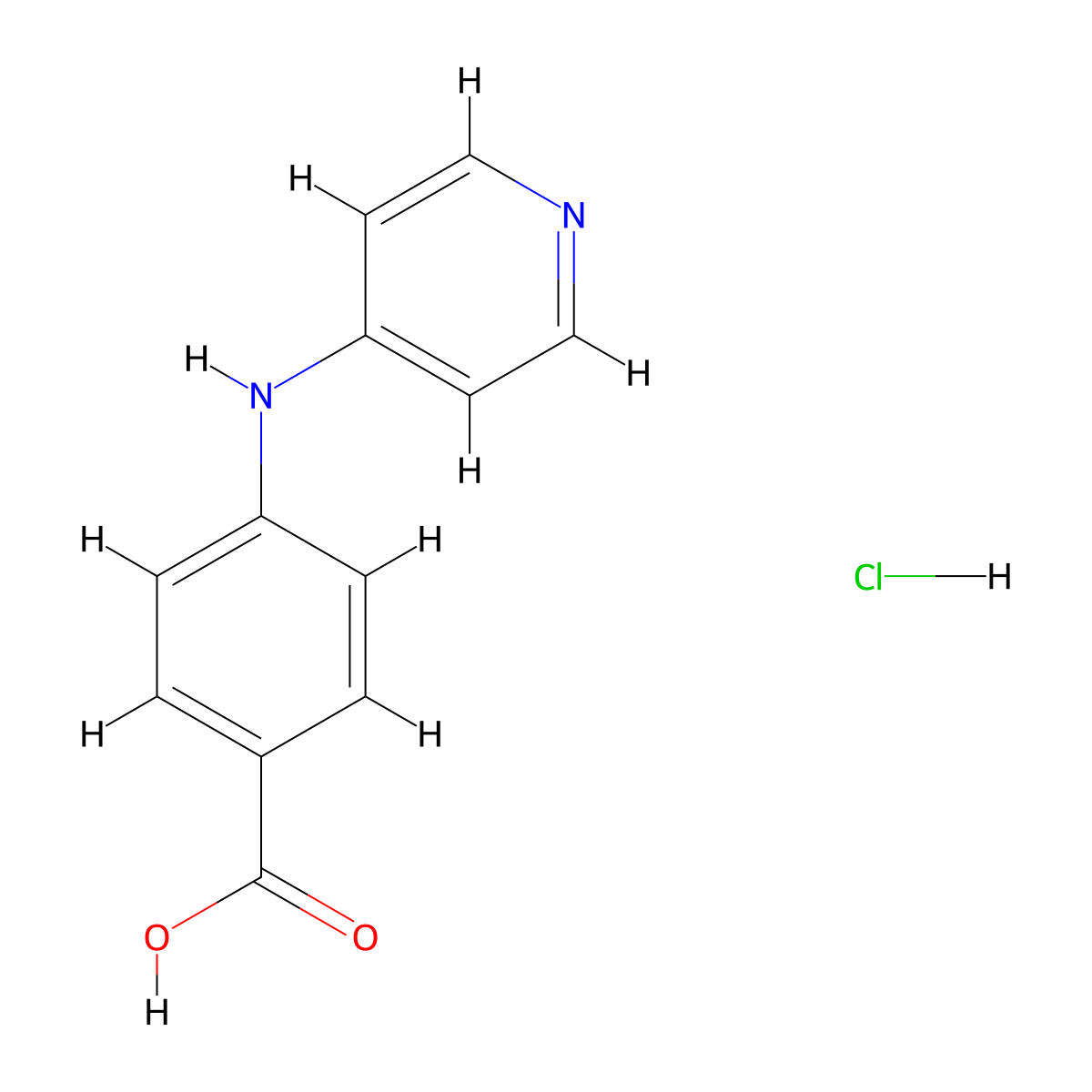 4-[(Pyridin-4-yl)amino]benzoic acid hydrochloride molecular structure, CAS 857540-43-3