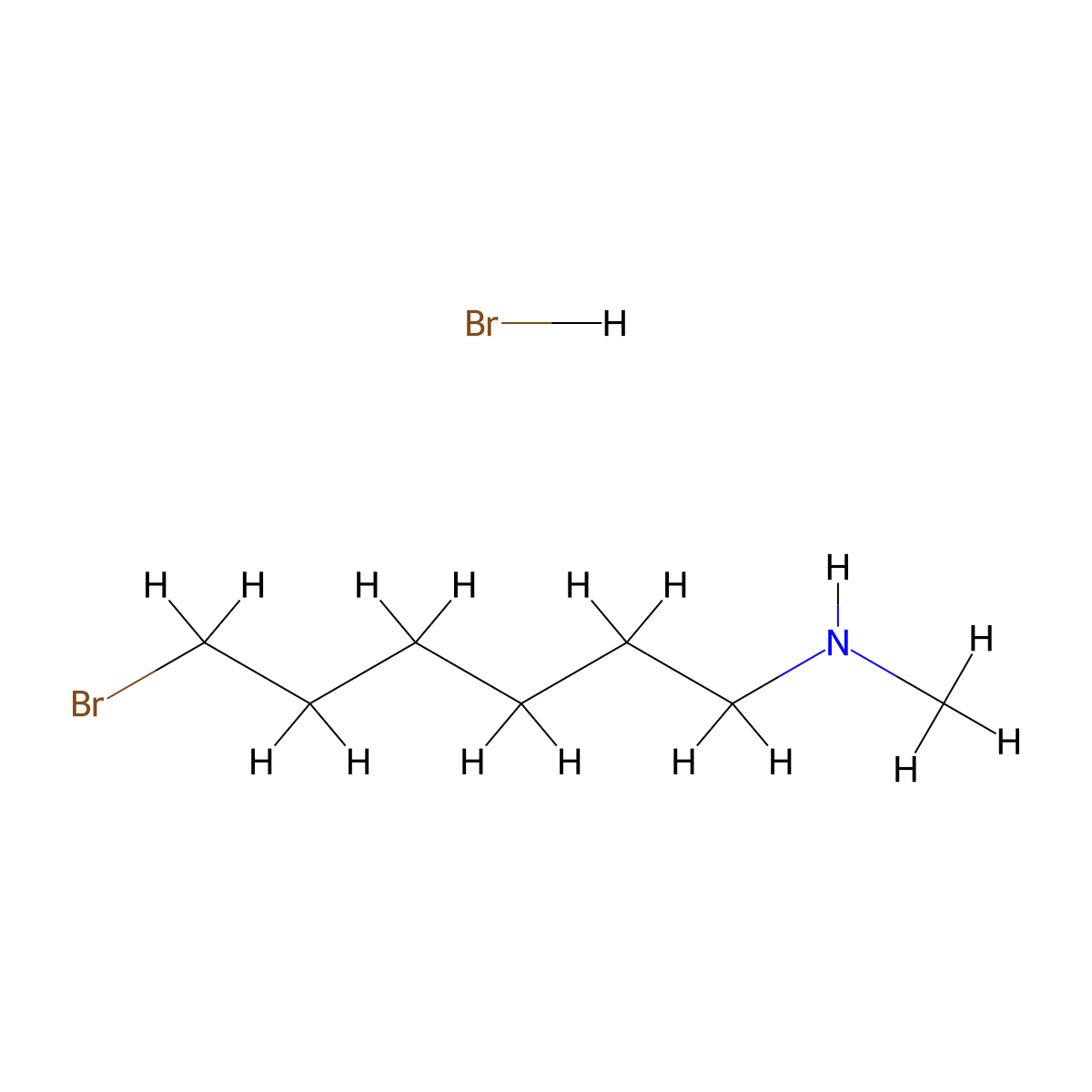 6-Bromo-N-methylhexan-1-amine hydrobromide molecular structure, CAS 857545-08-5