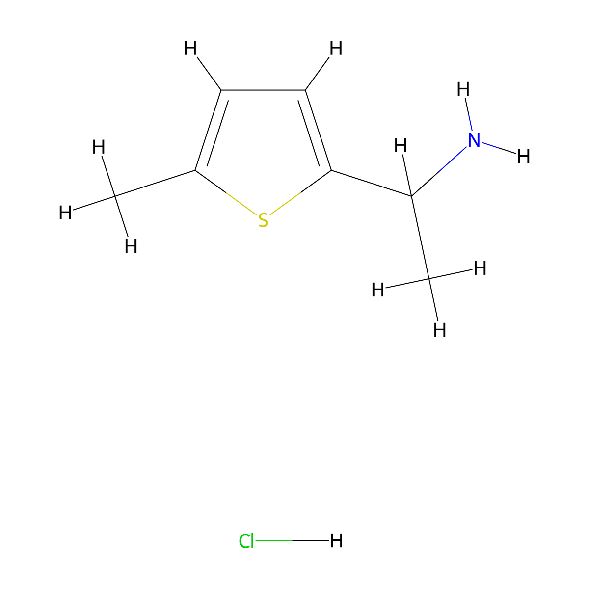 1-(5-Methylthiophen-2-yl)ethan-1-amine hydrochloride molecular structure, CAS 857546-97-5