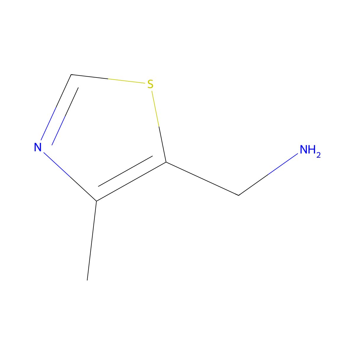 (4-Methyl-1,3-thiazol-5-yl)methanamine molecular structure, CAS 857549-15-6