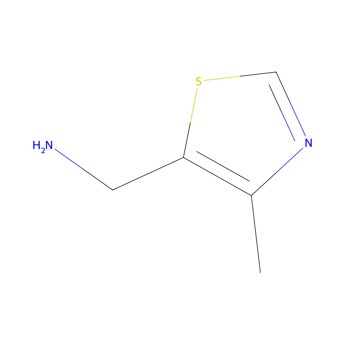 (4-Methyl-1,3-thiazol-5-yl)methanamine molecular structure, CAS 857549-15-6