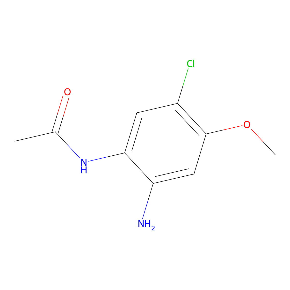 N-(2-amino-5-chloro-4-methoxyphenyl)acetamide molecular structure, CAS 857553-74-3