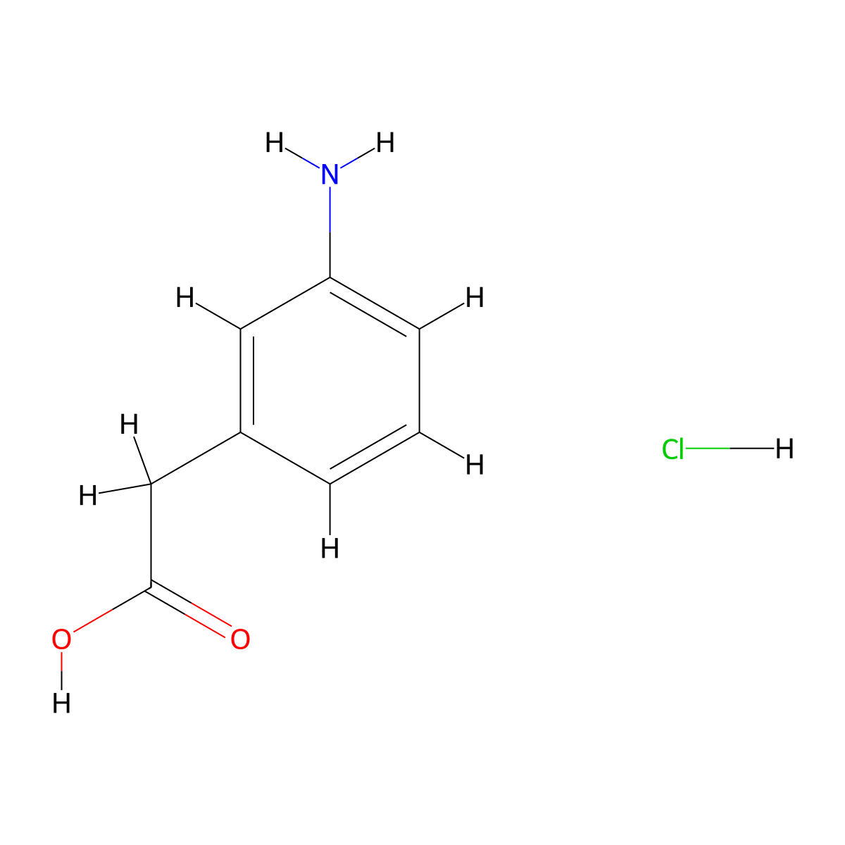 2-(3-Aminophenyl)acetic acid hydrochloride molecular structure, CAS 857554-56-4