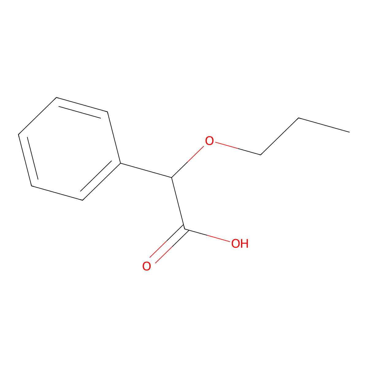 2-Phenyl-2-propoxyacetic acid molecular structure, CAS 857558-21-5