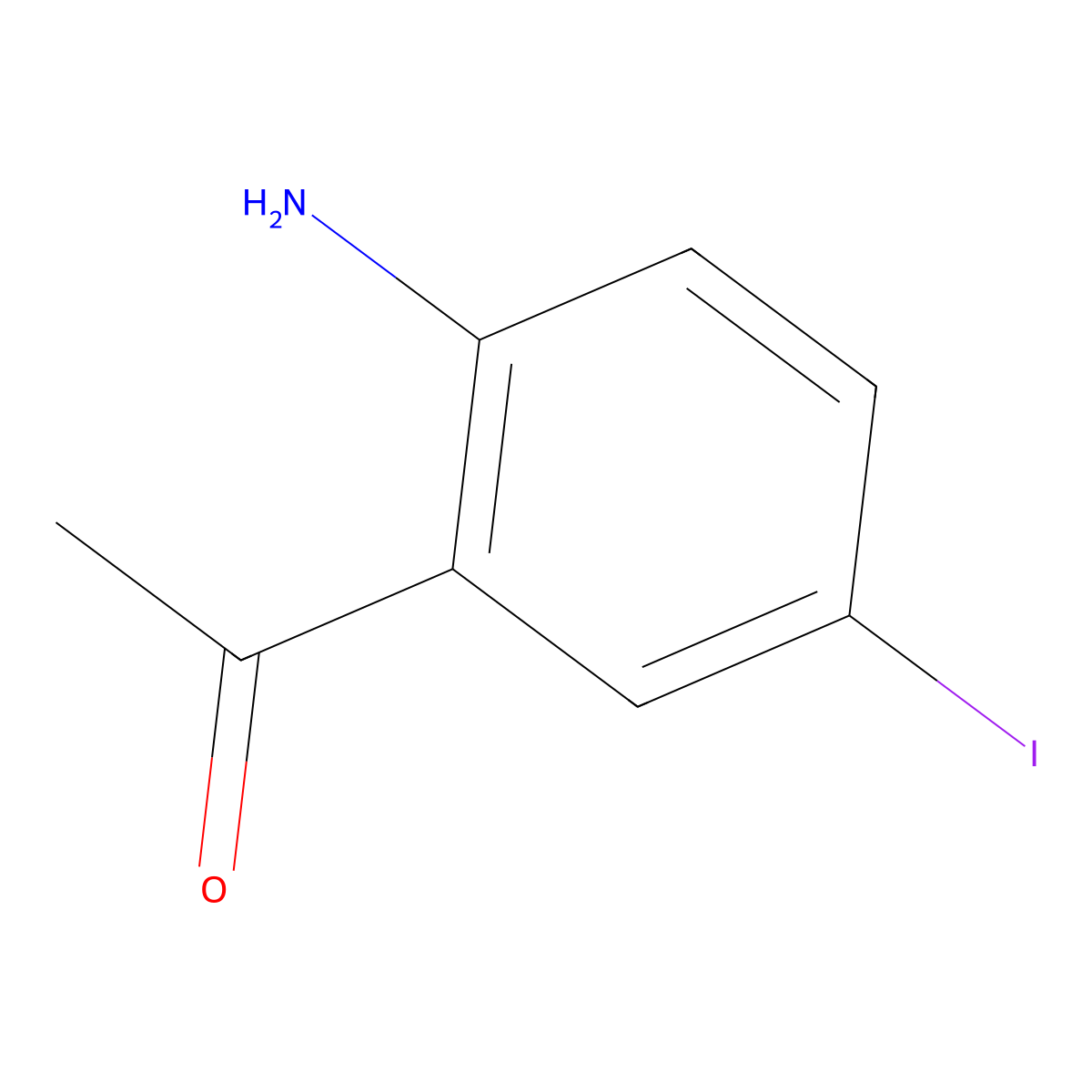 1-(2-Amino-5-iodophenyl)ethan-1-one molecular structure, CAS 857560-57-7