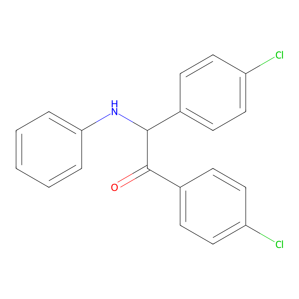 2-Anilino-1,2-bis(4-chlorophenyl)ethanone molecular structure, CAS 857561-19-4