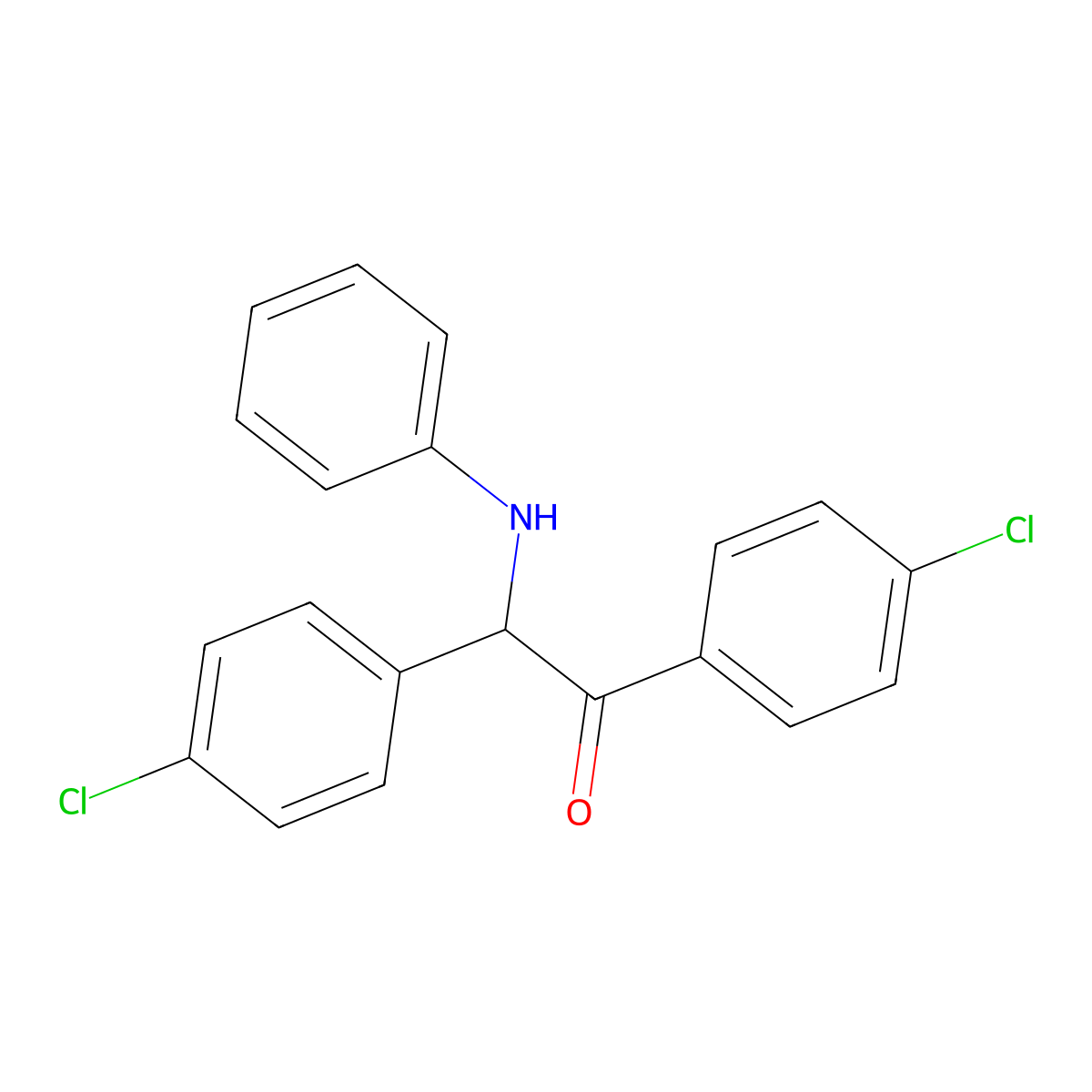 2-Anilino-1,2-bis(4-chlorophenyl)ethanone molecular structure, CAS 857561-19-4