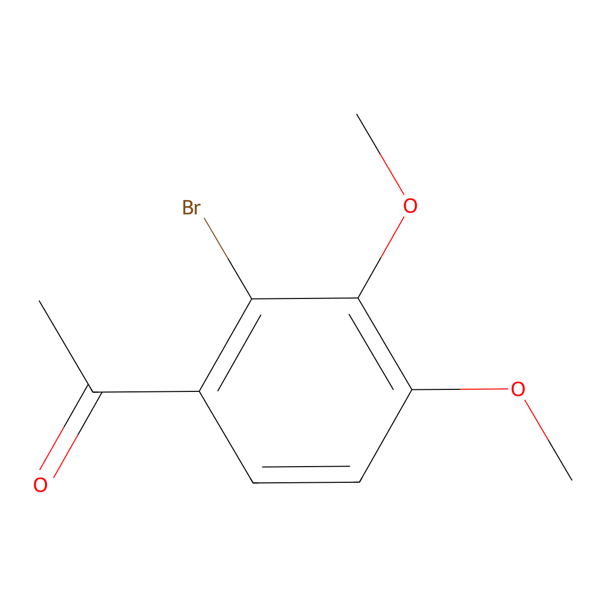 1-(2-Bromo-3,4-dimethoxyphenyl)ethanone molecular structure, CAS 857561-90-1