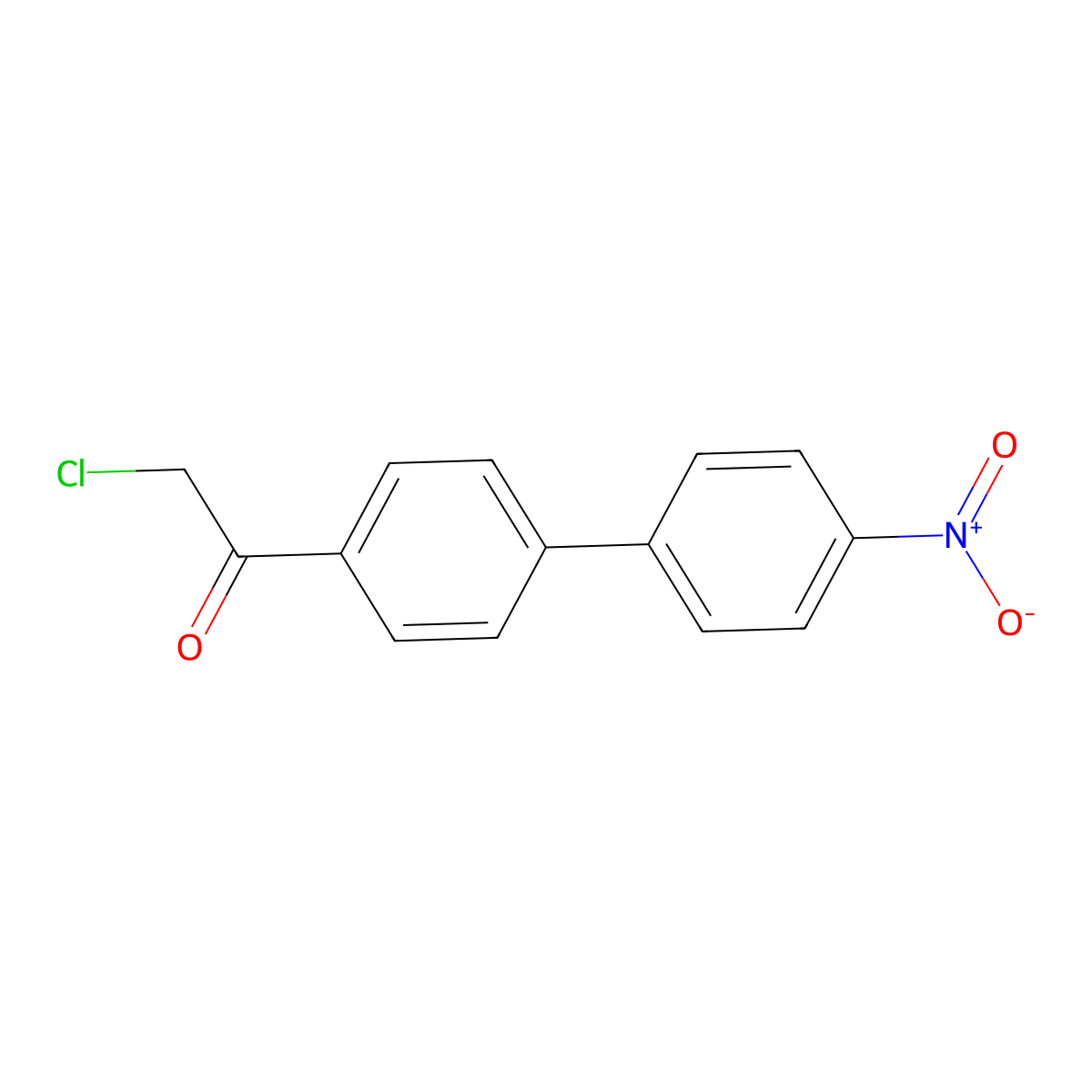 2-Chloro-1-(4'-nitro-[1,1'-biphenyl]-4-yl)ethanone molecular structure, CAS 857563-22-5