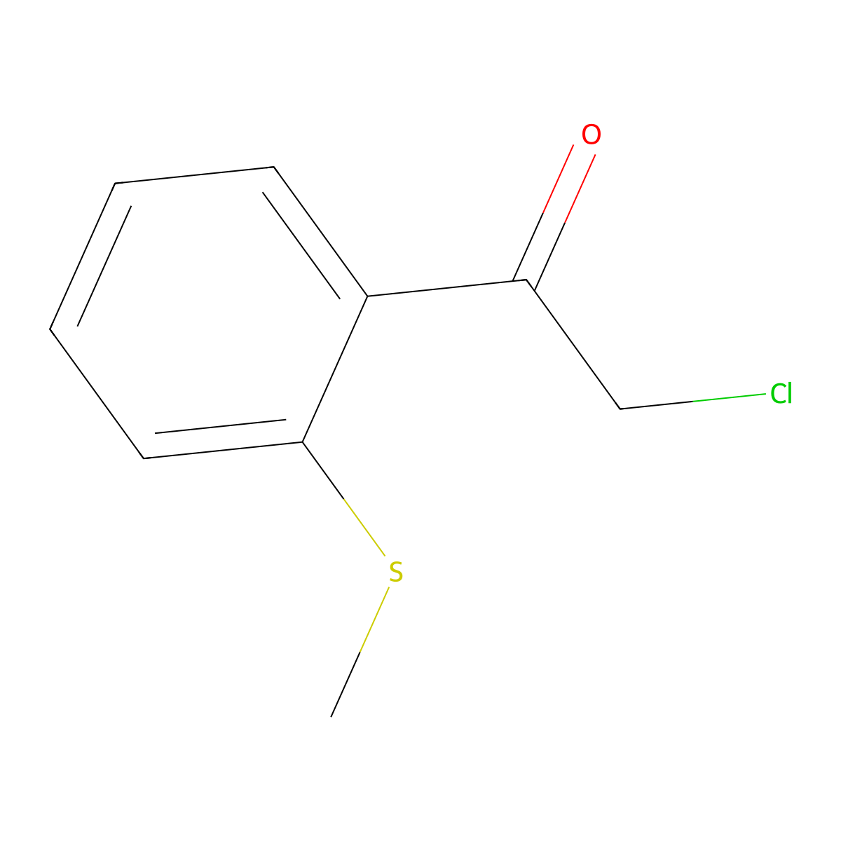 2-Chloro-1-[2-(methylsulfanyl)phenyl]ethan-1-one molecular structure, CAS 857563-24-7