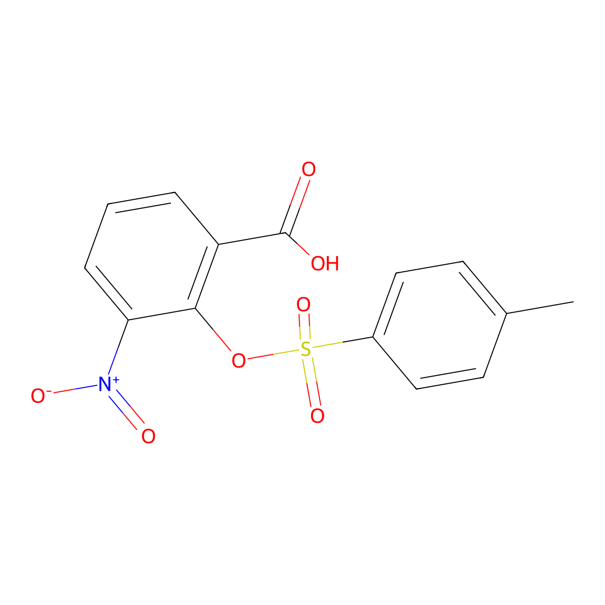 2-[(4-Methylbenzenesulfonyl)oxy]-3-nitrobenzoic acid molecular structure, CAS 857566-99-5