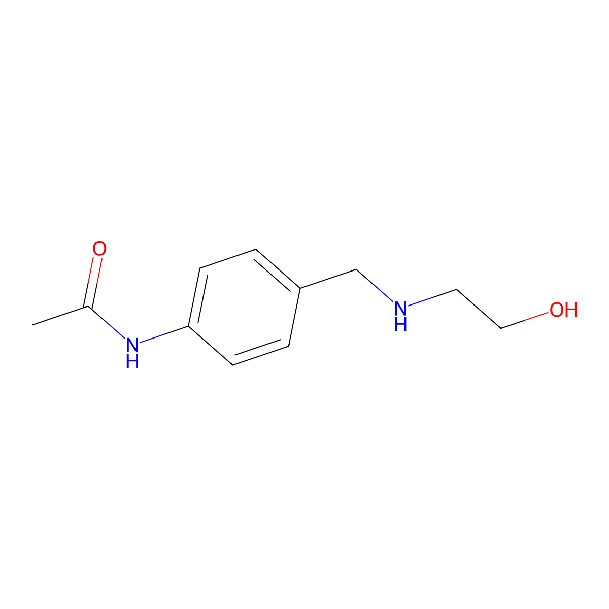 N-(4-{[(2-hydroxyethyl)amino]methyl}phenyl)acetamide molecular structure, CAS 857570-03-7