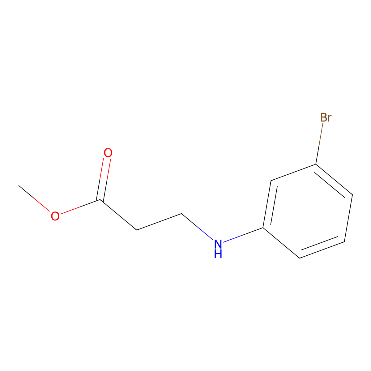 Methyl 3-[(3-bromophenyl)amino]propanoate molecular structure, CAS 857576-77-3
