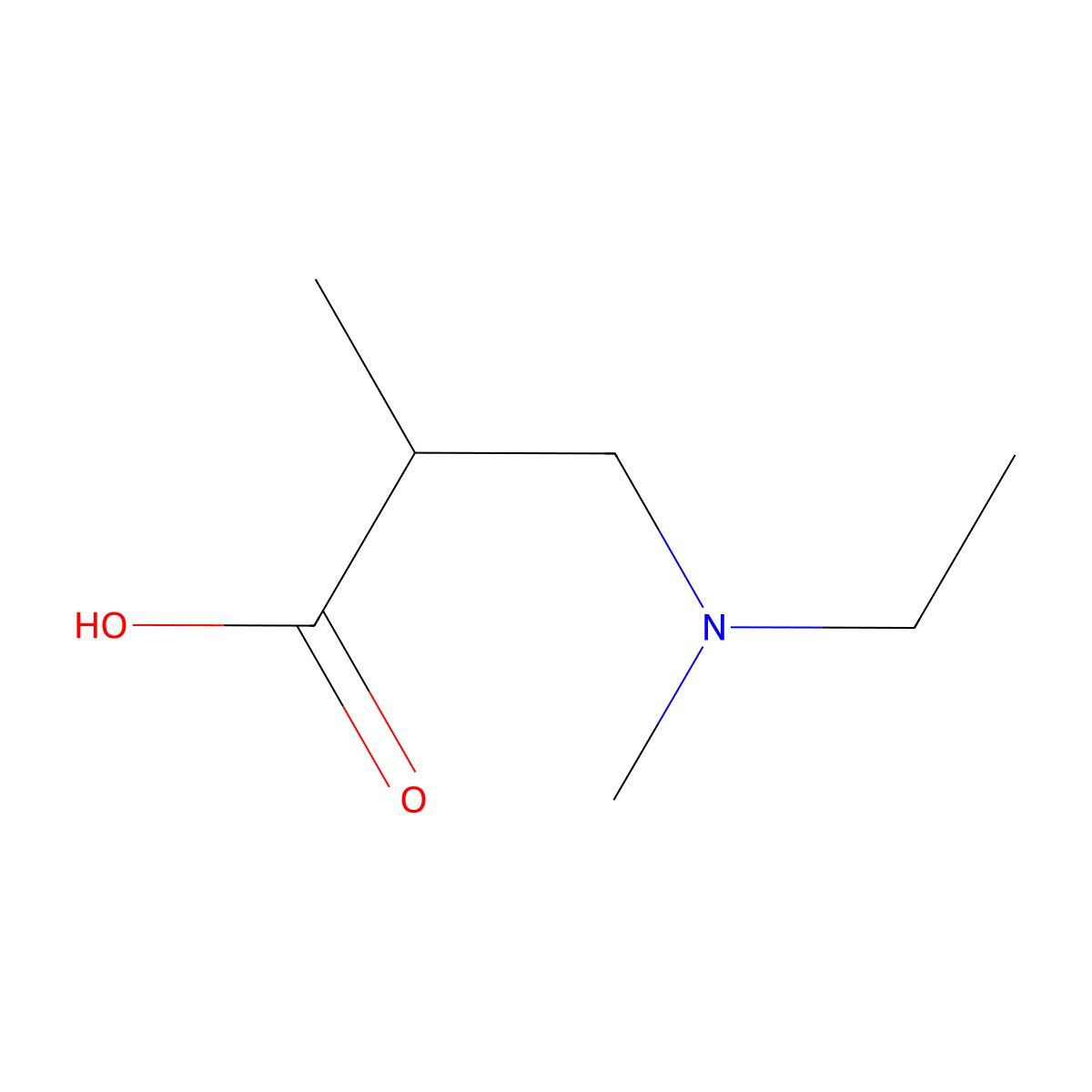 3-[Ethyl(methyl)amino]-2-methylpropanoic acid molecular structure, CAS 857577-20-9