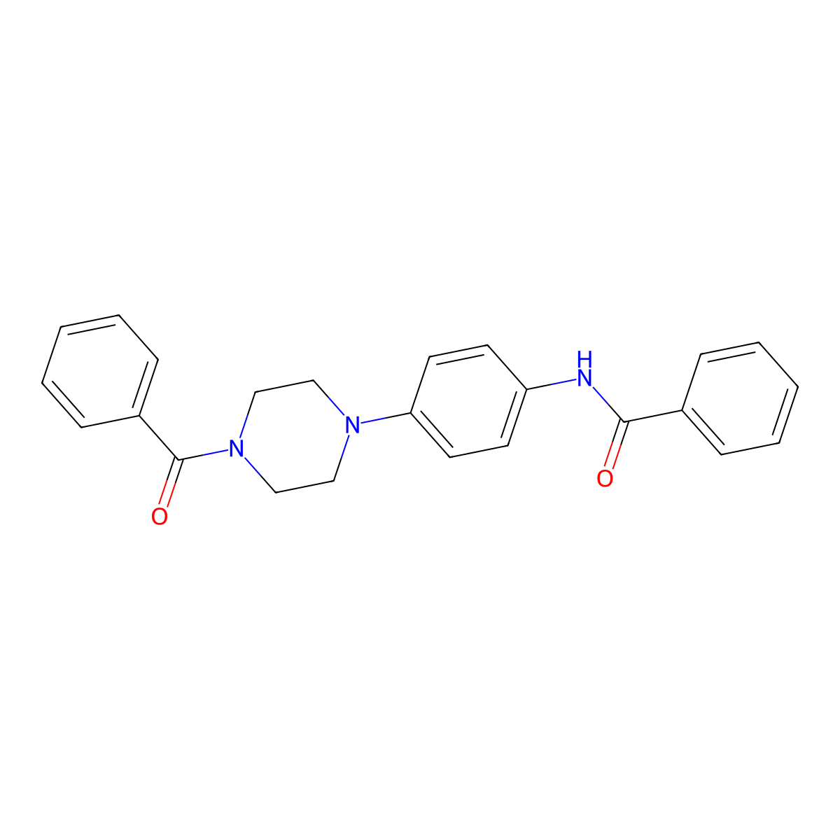 N-[4-(4-benzoylpiperazin-1-yl)phenyl]benzamide molecular structure, CAS 857580-95-1