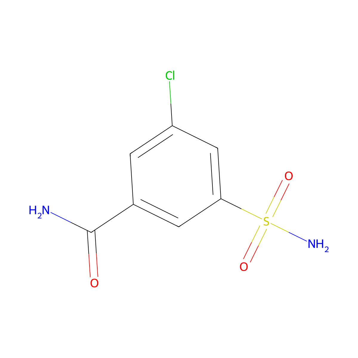 3-Chloro-5-sulfamoylbenzamide molecular structure, CAS 857582-92-4