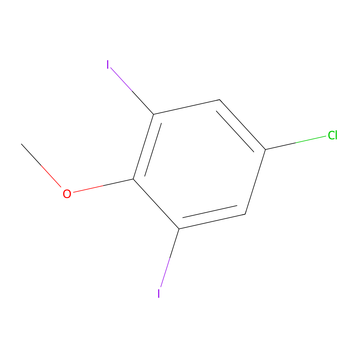 5-Chloro-1,3-diiodo-2-methoxybenzene molecular structure, CAS 857590-95-5