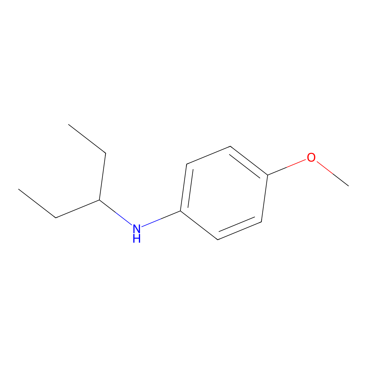 4-Methoxy-N-(pentan-3-YL)aniline molecular structure, CAS 857591-32-3