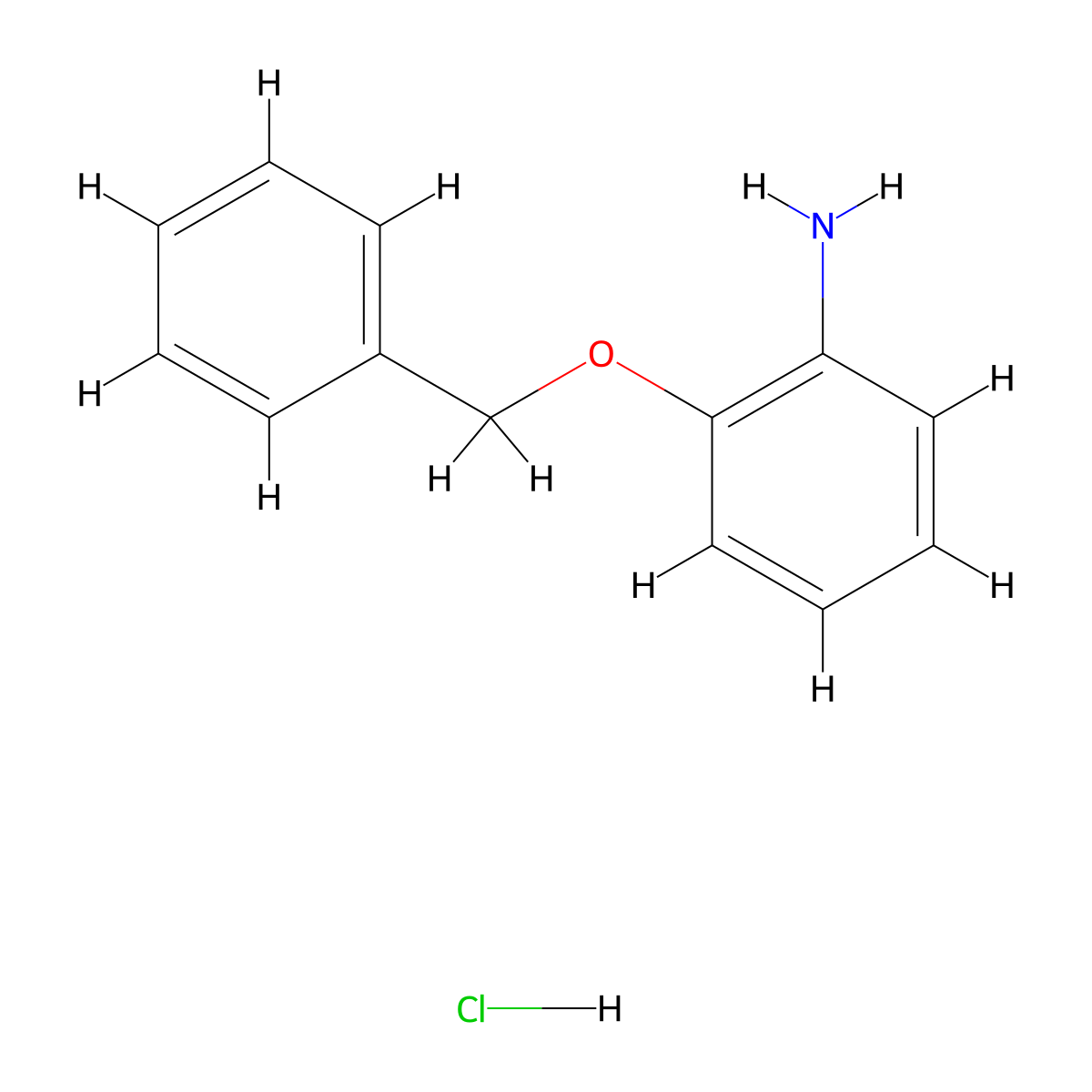 2-(Benzyloxy)aniline hydrochloride molecular structure, CAS 857594-21-9