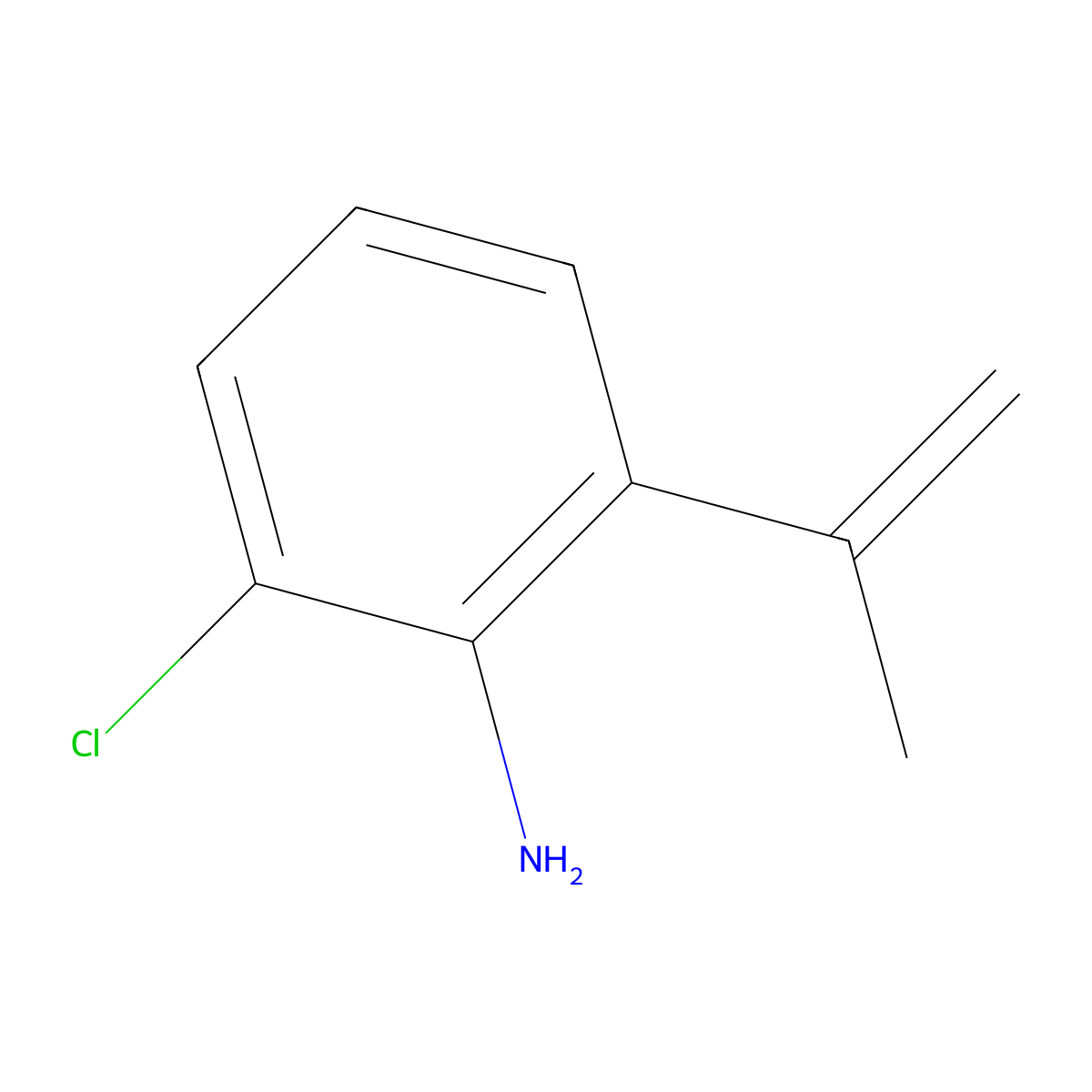2-Chloro-6-(prop-1-en-2-yl)aniline molecular structure, CAS 857594-97-9