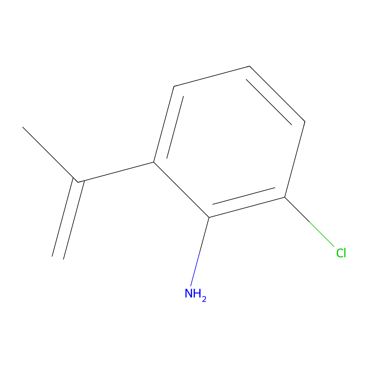 2-Chloro-6-(prop-1-en-2-yl)aniline molecular structure, CAS 857594-97-9