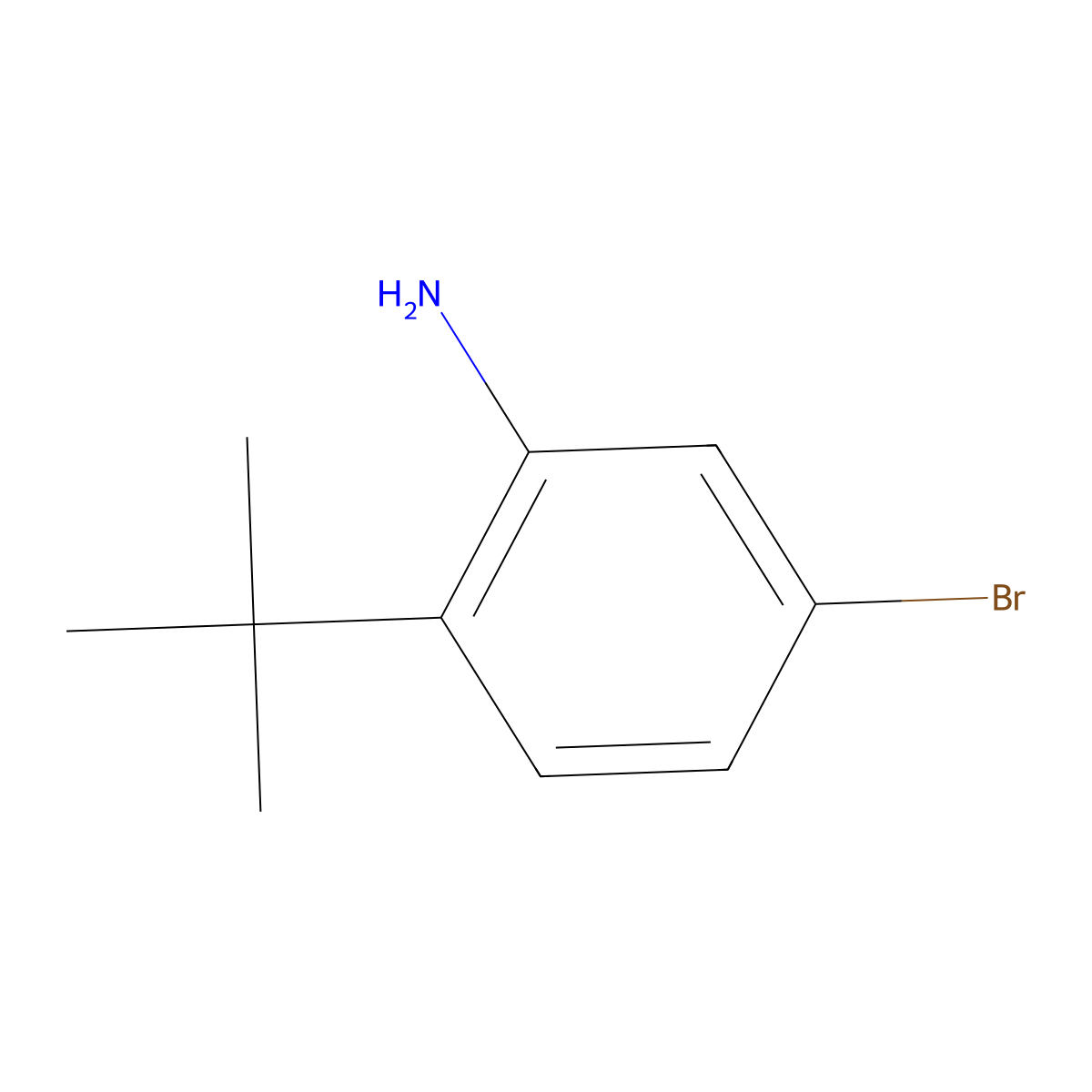 5-Bromo-2-tert-butylaniline molecular structure, CAS 857595-32-5