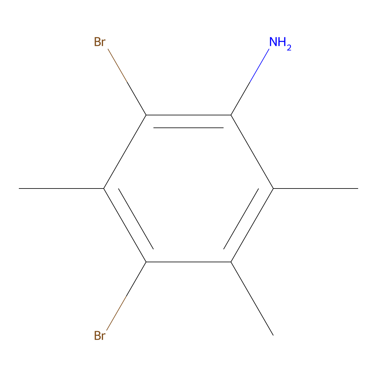 2,4-Dibromo-3,5,6-trimethylaniline molecular structure, CAS 857595-61-0