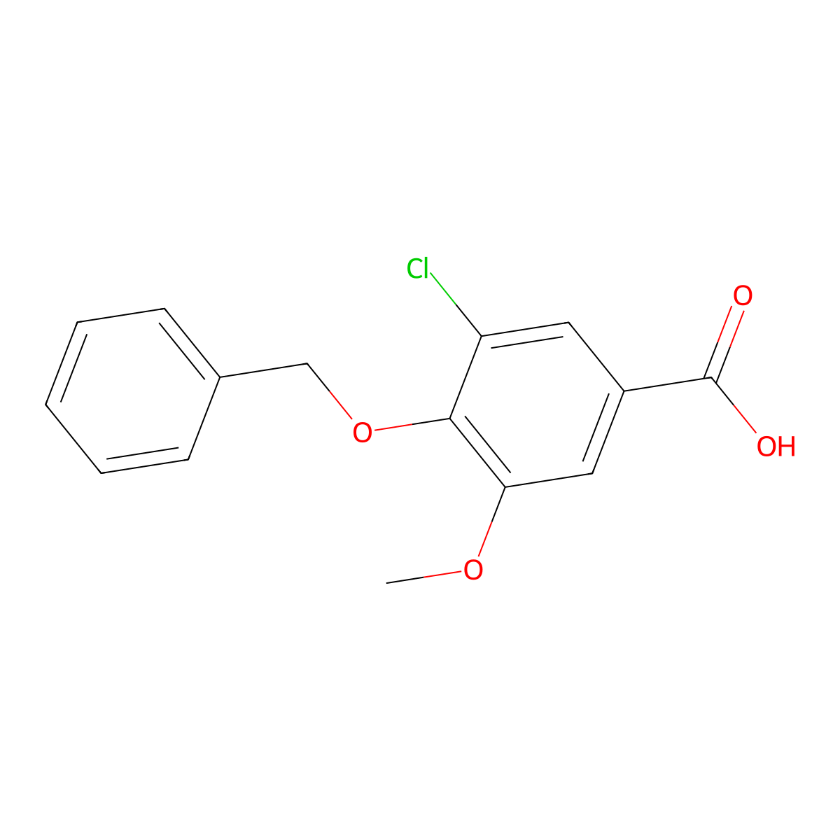 4-(Benzyloxy)-3-chloro-5-methoxybenzoic acid molecular structure, CAS 857599-19-0