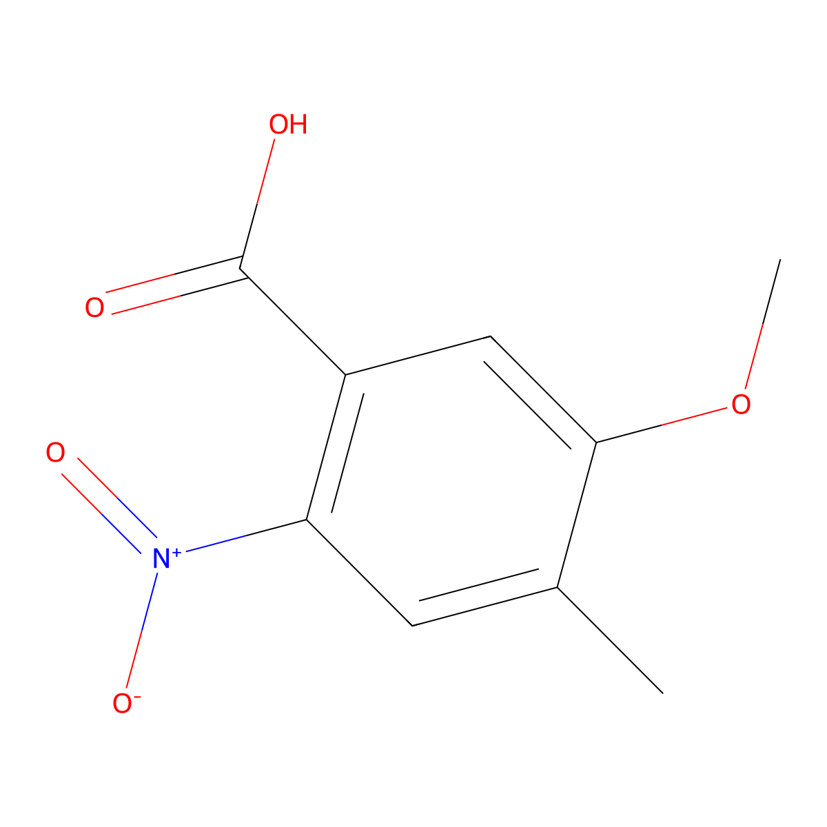 5-Methoxy-4-methyl-2-nitrobenzoic acid molecular structure, CAS 857599-32-7