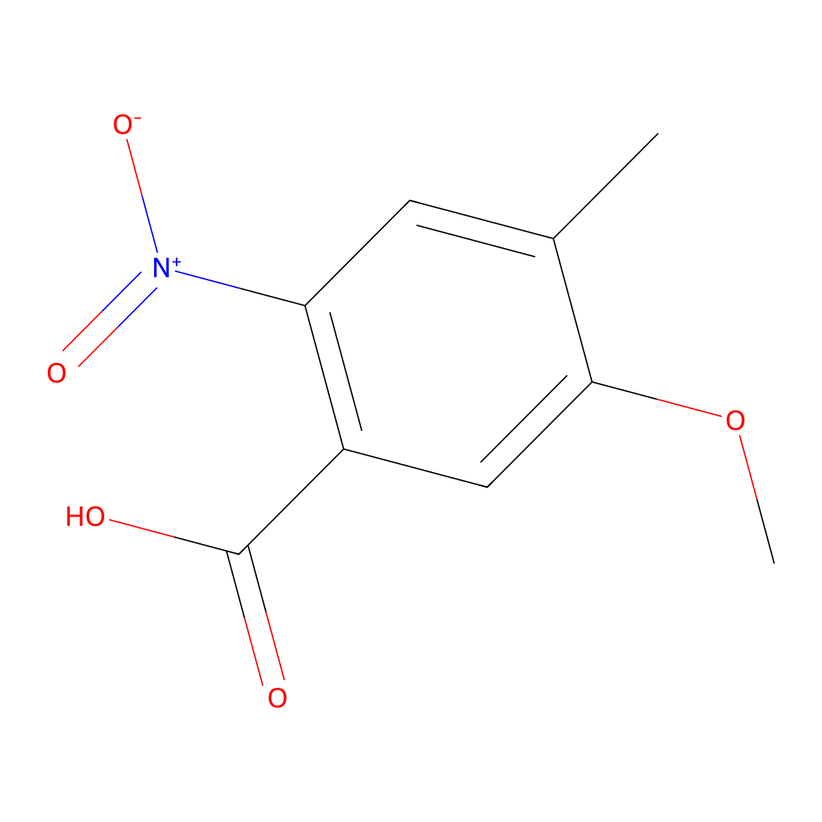 5-Methoxy-4-methyl-2-nitrobenzoic acid molecular structure, CAS 857599-32-7