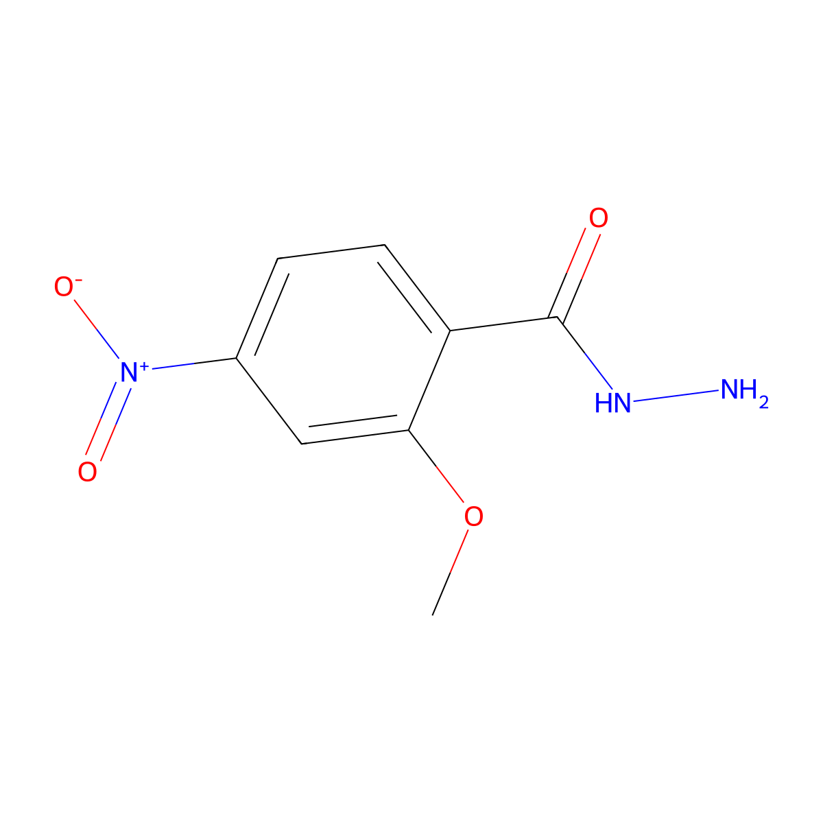 2-Methoxy-4-nitro-benzoic acid hydrazide molecular structure, CAS 857599-45-2
