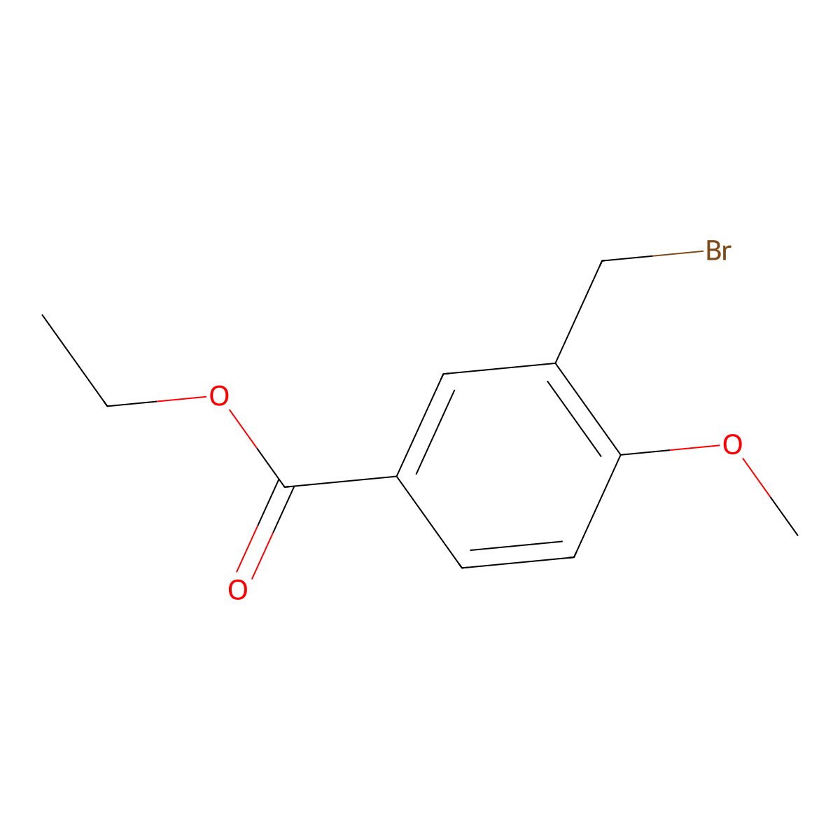 Ethyl 3-(bromomethyl)-4-methoxybenzoate molecular structure, CAS 857599-96-3